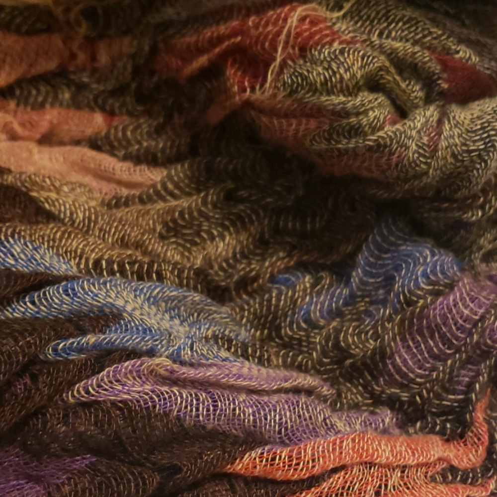 Rust multi colored infinity scarf - Picture 2 of 2